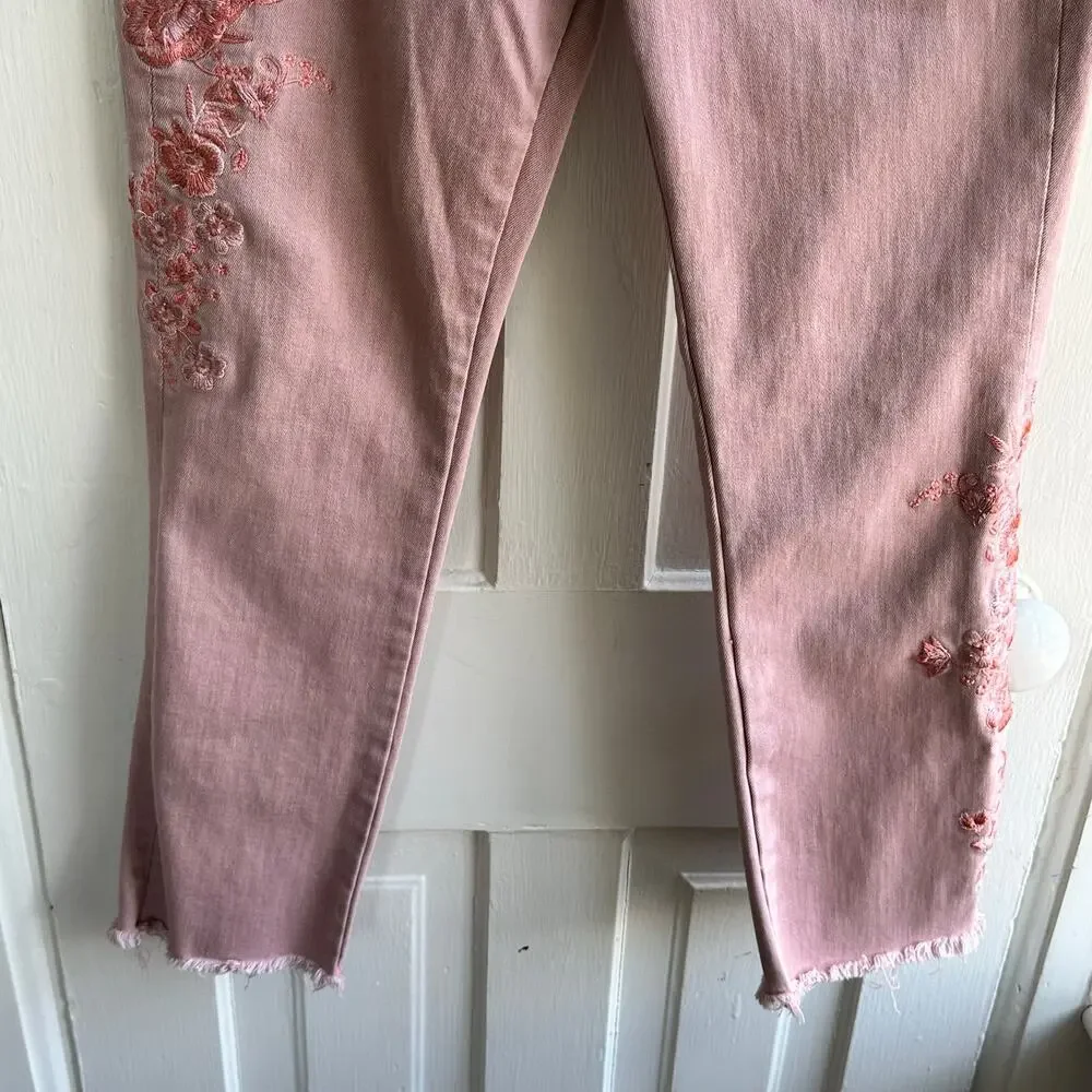 Driftwood Colette Blossom Embroidered Jeans – Size 28